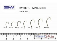 Крючки с напайкой SUNG WOON Maruseigo SW-017-1, цвет NSB, уп.50 шт.